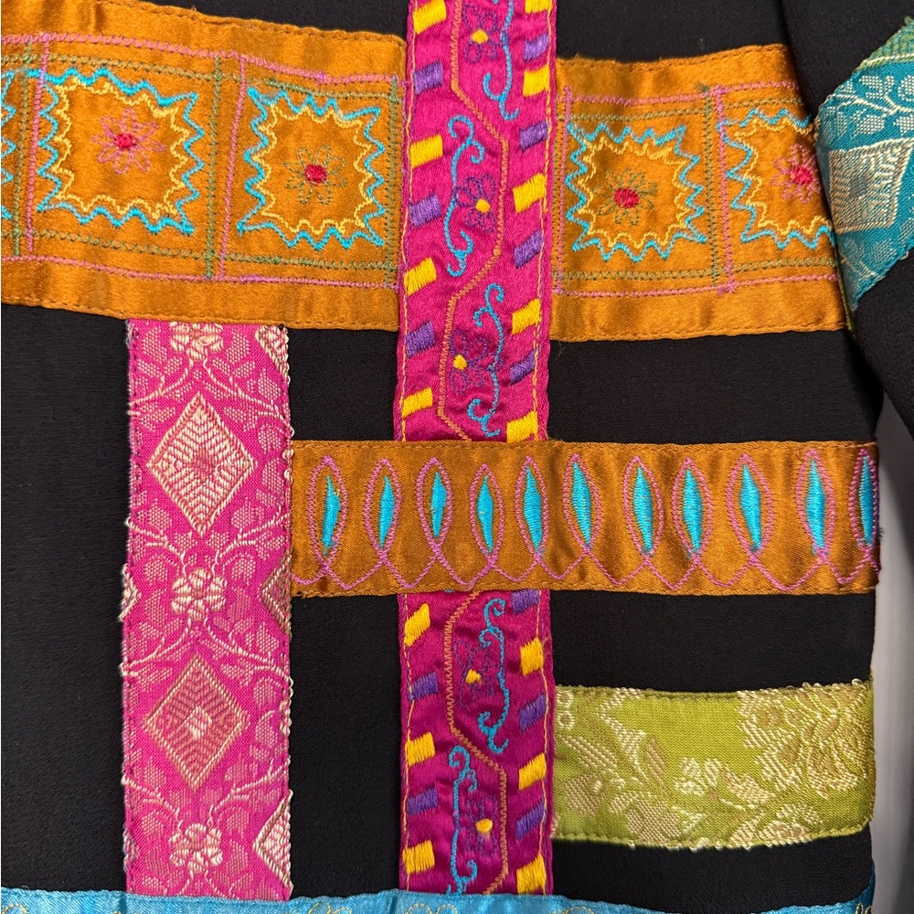 Colorful Patchwork Button-Up Shirt - Picture 2 of 5